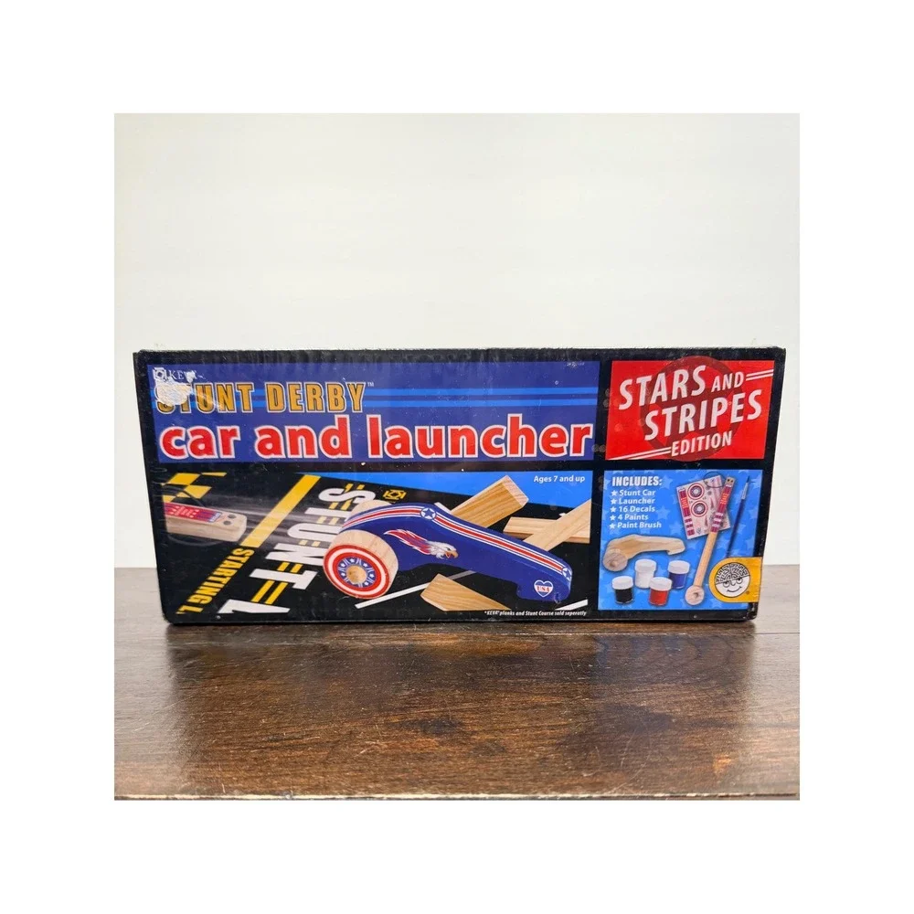 Keva Mindware Stunt Derby Car and Launcher Stars and Stripes‎ Edition